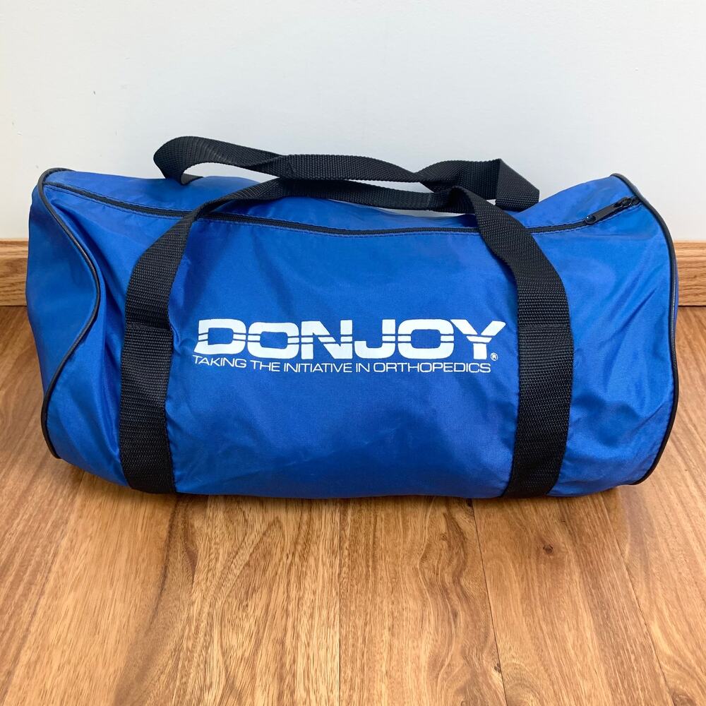 VTG 90s DonJoy‎ Orthopedic screen print logo royal blue duffle bag Made in USA